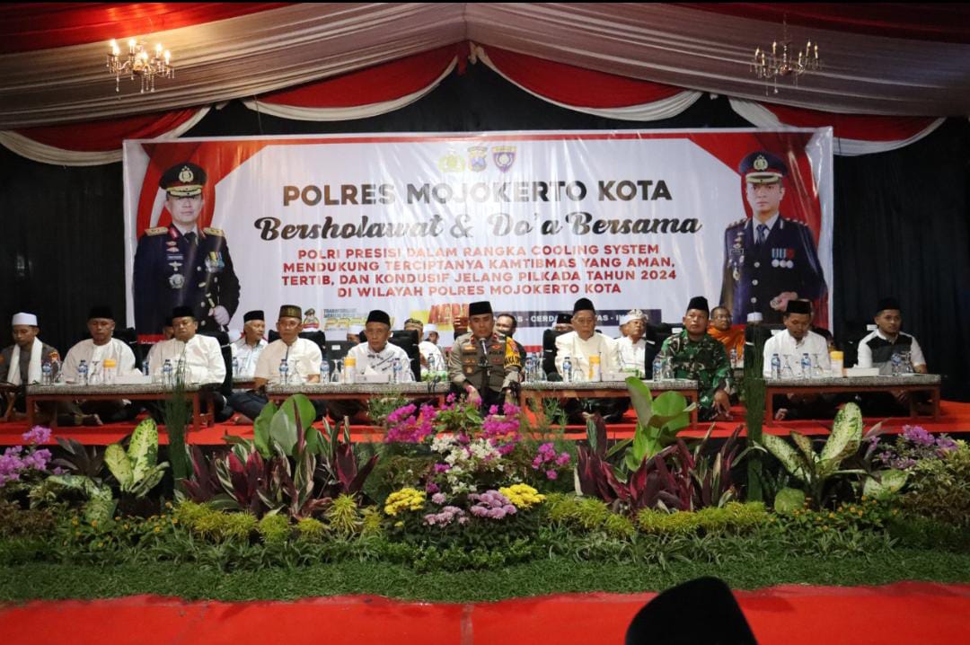 Ajak Ciptakan Pilkada Damai, Polres Mojokerto Kota Gelar Doa Bersama Lintas Agama
