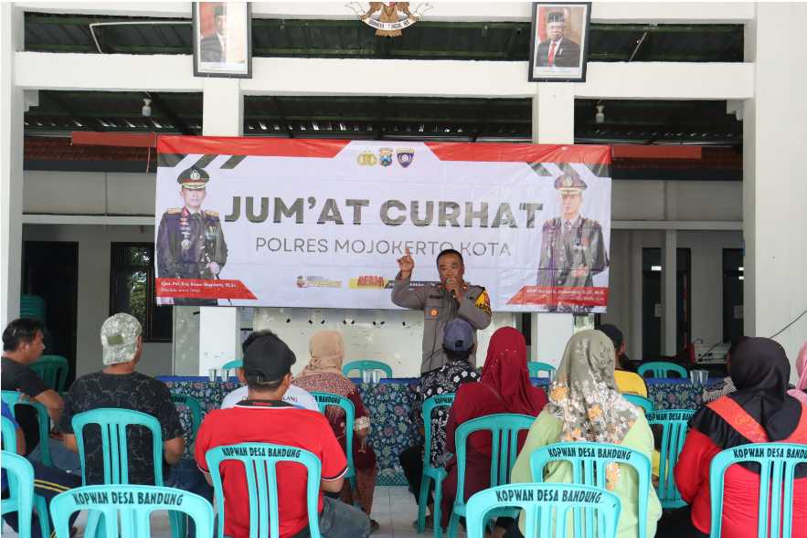Wujudkan Pilkada Damai, Polres Mojokerto Kota Intensifkan Jum'at Curhat di Desa