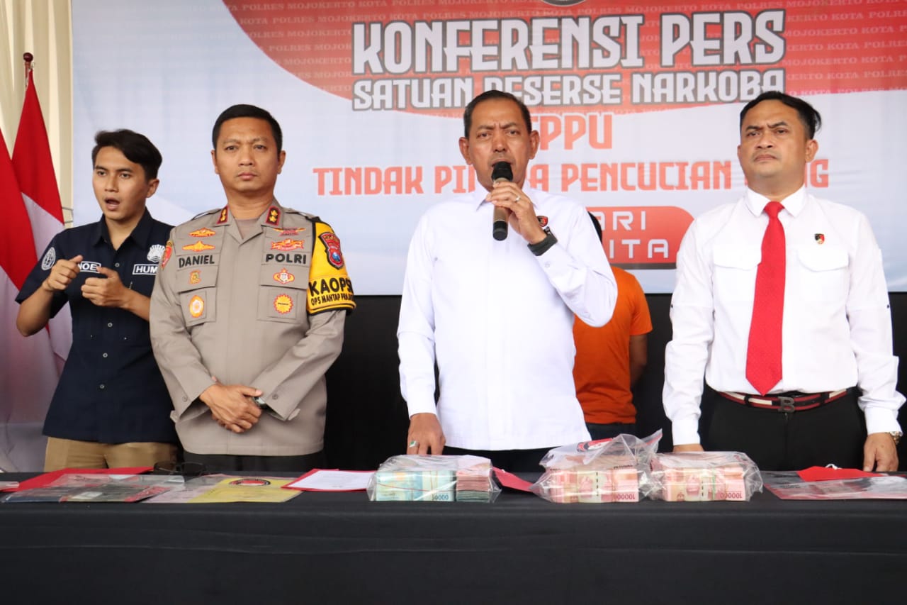 Polres Mojokerto Kota Ungkap Kasus TPPU Senilai 2 Milyar