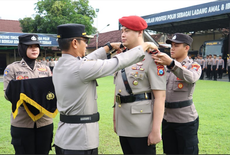 Sertijab Kasat Reskrim, Kapolres Mojokerto Kota Apresiasi Kinerja Pejabat Lama