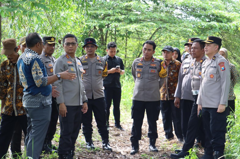 Siap Dukung Program Asta Cita, Polres Mojokerto Kota Survei Lahan Tanam Jagung